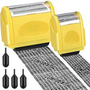 2 Pack Identity Protection Roller Stamp 4 Pack Refill Ink,Yellow | Confidential Privacy Stamp, Information Blocker for ID, Account, Data and Address Security, Prevents Identity Theft Risk 2 Pack Identity Protection Roller Stamp 4 Pack Refill Ink,Yellow | Confidential Privacy Stamp, Information Blocker for ID, Account, Data and Address Security, Prevents Identity Theft Risk