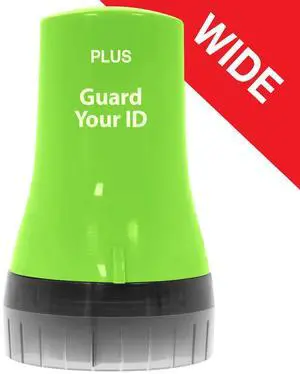Guard Your ID Wide Identity Theft Protection Roller Stamp for Mail, Green Guard Your ID Wide Identity Theft Protection Roller Stamp for Mail, Green