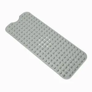 Non-Slip Bath Mat with Suction Cups for Tub and Shower, Easy to Clean, 40" x 16", Grey Non-Slip Bath Mat with Suction Cups for Tub and Shower, Easy to Clean, 40" x 16", Grey