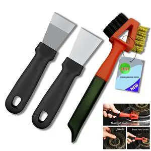3Pcs (2 Heavy Duty Wide Using Stainless Steel Scraper and 3-in-1Kitchen Stove Cleaning Brush), Brass Brush,Wire Brush,Metal Brush,Nylon Brush, Rust Cleaner for Pot, Range Hood Grease Grime Cleaner 3Pcs (2 Heavy Duty Wide Using Stainless Steel Scraper and 3-in-1Kitchen Stove Cleaning Brush), Brass Brush,Wire Brush,Metal Brush,Nylon Brush, Rust Cleaner for Pot, Range Hood Grease Grime Cleaner
