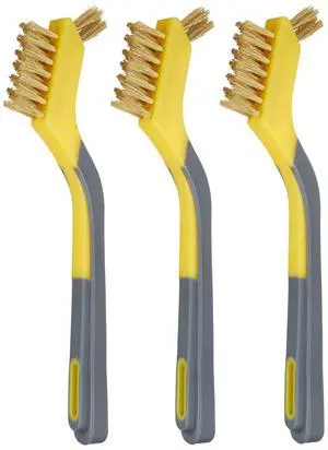 Brass Mini Wire Brushes for Cleaning, Rust Removal, Paint Removal, Soft Grip Ergonomic Handle, 1/2 inch, Yellow/Grey, 3-Pack Brass Mini Wire Brushes for Cleaning, Rust Removal, Paint Removal, Soft Grip Ergonomic Handle, 1/2 inch, Yellow/Grey, 3-Pack