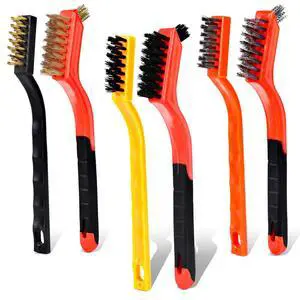 Wire Brush Set, 6 Pcs Professional Wire Brushes for Cleaning Rust Wire Brush Set, 6 Pcs Professional Wire Brushes for Cleaning Rust