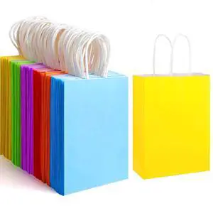32Pcs Paper Gift Bags 5.25x3.25x8.25'' Kraft Paper Party Favor Bags | Bulk Rainbow Goodie Bags Small Gift Bags with Handles for Kids Birthday Baby Shower Crafts Wedding Party Supplies 32Pcs Paper Gift Bags 5.25x3.25x8.25'' Kraft Paper Party Favor Bags | Bulk Rainbow Goodie Bags Small Gift Bags with Handles for Kids Birthday Baby Shower Crafts Wedding Party Supplies