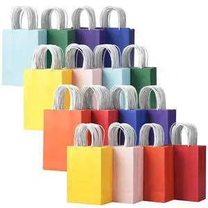 32 Pack Paper Gift Bags with Handles, 5.8"×3.2"×8.25" Party Favor Bags, Gift Bags, Small Gift Bags with Handles, Party Bags, Small Goodie Bags Bulk for Birthday, Crafts, Wedding, Party Supplies 32 Pack Paper Gift Bags with Handles, 5.8"×3.2"×8.25" Party Favor Bags, Gift Bags, Small Gift Bags with Handles, Party Bags, Small Goodie Bags Bulk for Birthday, Crafts, Wedding, Party Supplies