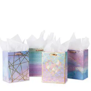 Medium Size Gift Bags-Colorful Marble Pattern Gift Bag with Tissue Paper for Shopping, Parties, Wedding, Baby Shower, Craft-4 Pack-7" X 4" X 9" Medium Size Gift Bags-Colorful Marble Pattern Gift Bag with Tissue Paper for Shopping, Parties, Wedding, Baby Shower, Craft-4 Pack-7" X 4" X 9"