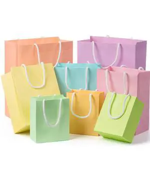 Paper Gift Bags with Handles, Assorted Sizes, 8 Pack | Paper Bags with Handles, Ideal for Gifts, Weddings, Baby Showers, Birthdays, Shopping, Retail Merchandise, Party Favor Paper Gift Bags with Handles, Assorted Sizes, 8 Pack | Paper Bags with Handles, Ideal for Gifts, Weddings, Baby Showers, Birthdays, Shopping, Retail Merchandise, Party Favor