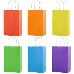 24-Pack Rainbow Gift Bags with Handles, 8" Multi-Color Paper Party Favor Bags for Goodies. Birthdays, Events, Classrooms & Celebrations 24-Pack Rainbow Gift Bags with Handles, 8" Multi-Color Paper Party Favor Bags for Goodies. Birthdays, Events, Classrooms & Celebrations