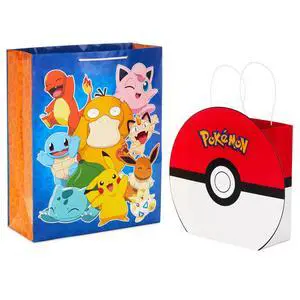 Pokémon Gift Bags, 2-Pack (9" Medium PokéBall and 15" XL Pikachu) Pokémon Gift Bags, 2-Pack (9" Medium PokéBall and 15" XL Pikachu)