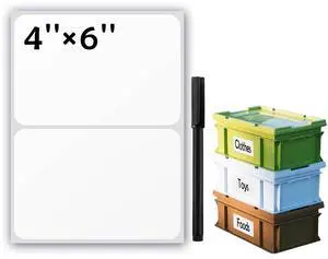 100Pcs Large White Labels for Storage Bins,6x4 Inch Labels | Removable,Large,Thinness White Labels for Box,Storage Bins 100Pcs Large White Labels for Storage Bins,6x4 Inch Labels | Removable,Large,Thinness White Labels for Box,Storage Bins