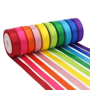 3/8 Inch Satin Ribbon Set 10 Rolls Rainbow Double Face Ribbon for Gift Wrapping, 5 Yards Each (Total 50 Yards), Decorative Ribbon for Presents & Party Favors 3/8 Inch Satin Ribbon Set 10 Rolls Rainbow Double Face Ribbon for Gift Wrapping, 5 Yards Each (Total 50 Yards), Decorative Ribbon for Presents & Party Favors