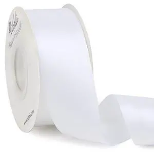 White Double Faced Satin Ribbon,1-1/2 x Continuous 25 Yards,Use for Bows Bouquet,Gift Wrapping,Wedding,Floral Arrangement White Double Faced Satin Ribbon,1-1/2 x Continuous 25 Yards,Use for Bows Bouquet,Gift Wrapping,Wedding,Floral Arrangement
