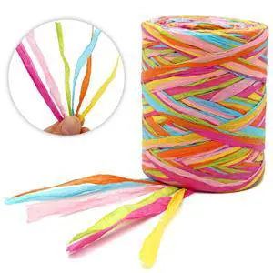 Colored 262 Feet Raffia Paper Ribbon, 6 Colored Packing Paper String | Colored Twine Perfect for Gift Wrapping, DIY Decoration, Crafts, Birthday Party (Pink) Colored 262 Feet Raffia Paper Ribbon, 6 Colored Packing Paper String | Colored Twine Perfect for Gift Wrapping, DIY Decoration, Crafts, Birthday Party (Pink)