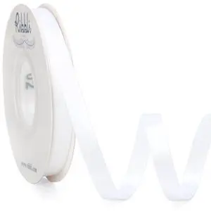 Double Faced White Satin Ribbon,3/8 x Continuous 25 Yards,Fabric Ribbon use for Bows Bouquet,Gift Wrapping,Floral Arrangement Double Faced White Satin Ribbon,3/8 x Continuous 25 Yards,Fabric Ribbon use for Bows Bouquet,Gift Wrapping,Floral Arrangement