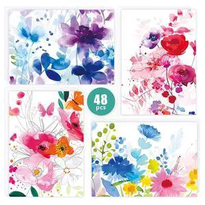 48 Pack Blank Cards and Envelopes, Watercolor Flowers Blank Greeting Cards, Blank Cards for All Occasion | Blank Cards for Baby Showers,Birthday,Wedding,Bridal Showers and All Occasion 48 Pack Blank Cards and Envelopes, Watercolor Flowers Blank Greeting Cards, Blank Cards for All Occasion | Blank Cards for Baby Showers,Birthday,Wedding,Bridal Showers and All Occasion