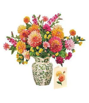 Dahlia Sunrise 14.5 Inch Life-Sized 3D Pop Up Cards Greeting Card, Birthday, Mothers Day, Thank You, Gifts for Mom and Her Includes Notecard and Envelope Dahlia Sunrise 14.5 Inch Life-Sized 3D Pop Up Cards Greeting Card, Birthday, Mothers Day, Thank You, Gifts for Mom and Her Includes Notecard and Envelope