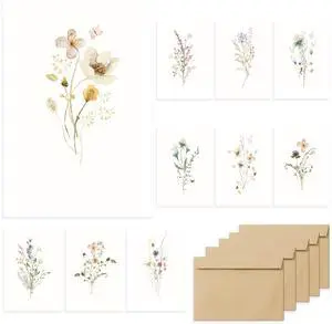 Blank Cards,Blank Greeting Cards 4x6,40Pack -Elegant Floral Design Blank Greeting Cards,Note Cards with Matching Peel-and-Seal Rustic Envelopes Blank Cards,Blank Greeting Cards 4x6,40Pack -Elegant Floral Design Blank Greeting Cards,Note Cards with Matching Peel-and-Seal Rustic Envelopes