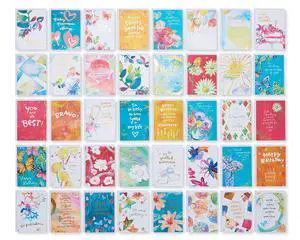 41-Count Card Pack designed by Kathy Davis Studios, All-Occasion Watercolor Florals & Gold Foil Accents 41-Count Card Pack designed by Kathy Davis Studios, All-Occasion Watercolor Florals & Gold Foil Accents