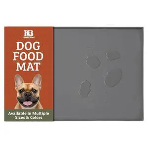 Rectangular Silicone Pet Feeding Tray - Raised-Edge Waterproof Dog Bowl Mat - Flexible Silicone Tray - Easy-Clean Cat Food Mat - Small, 18 x 11 in, Gray Rectangular Silicone Pet Feeding Tray - Raised-Edge Waterproof Dog Bowl Mat - Flexible Silicone Tray - Easy-Clean Cat Food Mat - Small, 18 x 11 in, Gray