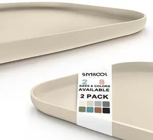 Waterproof Silicone Pet Food Mat with Raised Edge for Dog & Cat | 2 Pack 19" x 12" Non-Slip Pet Feeding Mats with Lip for Food & Water Bowl, Food Grade, Easy Cleaning, Beige Waterproof Silicone Pet Food Mat with Raised Edge for Dog & Cat | 2 Pack 19" x 12" Non-Slip Pet Feeding Mats with Lip for Food & Water Bowl, Food Grade, Easy Cleaning, Beige