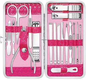 Manicure Set, Beige, 18Pcs Stainless Steel Nail Clippers | Professional Manicure Kit, Fingernail Toenail Cutters for Men & Women, Pedicure Kit Foot Care, Gift for Family & Friends Manicure Set, Beige, 18Pcs Stainless Steel Nail Clippers | Professional Manicure Kit, Fingernail Toenail Cutters for Men & Women, Pedicure Kit Foot Care, Gift for Family & Friends