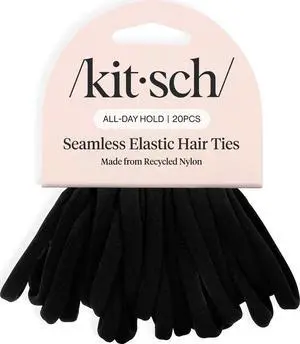 Elastic Hair Ties No Damage | Stretchable Hair Bands - Black, 20pcs | Strong All-Day Hold Hair, Rubber Bands For Hair, Ponytail Holders | Hair Accessories for Everyday Use Elastic Hair Ties No Damage | Stretchable Hair Bands - Black, 20pcs | Strong All-Day Hold Hair, Rubber Bands For Hair, Ponytail Holders | Hair Accessories for Everyday Use