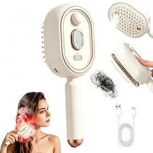 Electric Spray Air Cushion Massage Comb, 2026 Upgrade Electric Spray Air Cushion Comb, Self-Cleaning Gloss Enhancing Care Brush for WomenOff-white) | Spray Function Electric Spray Air Cushion Massage Comb, 2026 Upgrade Electric Spray Air Cushion Comb, Self-Cleaning Gloss Enhancing Care Brush for WomenOff-white) | Spray Function