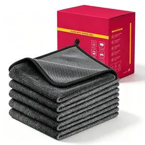 5PC Genie Magic Cleaning Cloth, Reusable, Thickened, for Kitchen, Glass, and Car Windows, Lint-Free Wipes 5PC Genie Magic Cleaning Cloth, Reusable, Thickened, for Kitchen, Glass, and Car Windows, Lint-Free Wipes