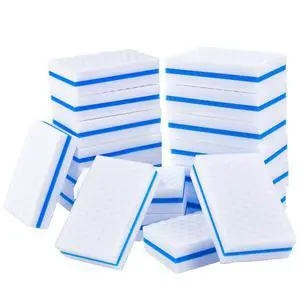 Upgrade Melamine Sponge, 20 Pack Extra Thick More Lasting 3X Density Premium Magic Sponge Eraser, Multi Surface Power Scrubber Foam Stain and Mark Removal Cleaning Pads Upgrade Melamine Sponge, 20 Pack Extra Thick More Lasting 3X Density Premium Magic Sponge Eraser, Multi Surface Power Scrubber Foam Stain and Mark Removal Cleaning Pads