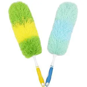 2 Pack 20-inch Microfiber Dusting Dusters with Non-Slip Handles and Bendable Microfiber Duster Heads, Perfect for Household Cleaning, Office Cleaning, and Car Cleaning, Feather Duster for Cleaning 2 Pack 20-inch Microfiber Dusting Dusters with Non-Slip Handles and Bendable Microfiber Duster Heads, Perfect for Household Cleaning, Office Cleaning, and Car Cleaning, Feather Duster for Cleaning