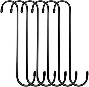 6 Pack 10 inch Extra Large S Hooks Black Heavy Duty Long S Hooks for Hanging Plant Extension Hooks for Kitchenware,Utensils,Pergola,Closet,Flower Basket,Garden,Patio,Indoor Outdoor Uses 6 Pack 10 inch Extra Large S Hooks Black Heavy Duty Long S Hooks for Hanging Plant Extension Hooks for Kitchenware,Utensils,Pergola,Closet,Flower Basket,Garden,Patio,Indoor Outdoor Uses