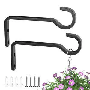 Plant Hooks for Wall,Plant Hangers Outdoor/Indoor,Hold 35lb, 5.7Inch,2 Pack | Metal,Heavy Duty Plant Bracket for Hanging Baskets,Wind Chime,Bird Feeder,Lantern,Wall Mount Plant Holder Plant Hooks for Wall,Plant Hangers Outdoor/Indoor,Hold 35lb, 5.7Inch,2 Pack | Metal,Heavy Duty Plant Bracket for Hanging Baskets,Wind Chime,Bird Feeder,Lantern,Wall Mount Plant Holder