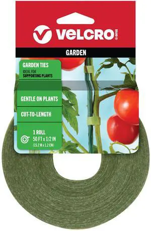 Brand VEL-30071-USA ONE-WRAP Garden Ties | Plant Supports for Effective Growing | Strong Grips are Reusable and Adjustable | Cut-to-Length, 50 ft x 1/2 in, Green-Recycled Plastic Brand VEL-30071-USA ONE-WRAP Garden Ties | Plant Supports for Effective Growing | Strong Grips are Reusable and Adjustable | Cut-to-Length, 50 ft x 1/2 in, Green-Recycled Plastic