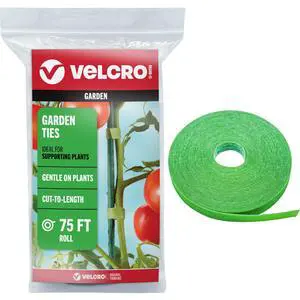 Brand Adjustable Plant Ties | 75 ft x 1/2 in Green Garden Tape | Reusable, Cut-to-Length Hook & Loop Plant Support for Staking, Training & Organizing Tomatoes, Vines, and Flowers Brand Adjustable Plant Ties | 75 ft x 1/2 in Green Garden Tape | Reusable, Cut-to-Length Hook & Loop Plant Support for Staking, Training & Organizing Tomatoes, Vines, and Flowers