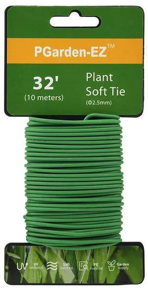 Plant Ties - 32.8ft Soft Twist Ties Green TPR Garden Ties Supply, for Supporting Plants Tomatoes Office Home Organizing Plant Ties - 32.8ft Soft Twist Ties Green TPR Garden Ties Supply, for Supporting Plants Tomatoes Office Home Organizing