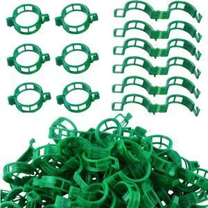 Plant Support Clips, 100 Pcs Tomato Clips, Plastic Trellis Clips, Grape Vine Tomato Vine Vegetables Plants Garden Support Clips to Grow Upright Makes Plants Healthier Plant Support Clips, 100 Pcs Tomato Clips, Plastic Trellis Clips, Grape Vine Tomato Vine Vegetables Plants Garden Support Clips to Grow Upright Makes Plants Healthier