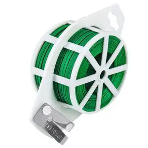 328 Feet Garden Plant Twist Tie with Cutter for Gardening, Home, Office (Green) | Flexible Coated Twist Ties for Climbing Plants, Easy to Bend and Wrap, For Training and Supportin Tomato, 328 Feet Garden Plant Twist Tie with Cutter for Gardening, Home, Office (Green) | Flexible Coated Twist Ties for Climbing Plants, Easy to Bend and Wrap, For Training and Supportin Tomato,