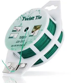 328ft (100m) Twist Ties, Green Garden Plant Ties with Cutter for Gardening and Office Organization, Home 328ft (100m) Twist Ties, Green Garden Plant Ties with Cutter for Gardening and Office Organization, Home