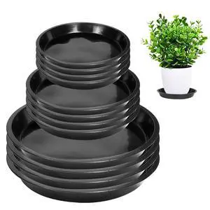 6 8 10 Inch Plant Saucer 12 Pack Round Plant Tray Plastic Plant Drip Trays | for Indoor Outdoor Garden Plants, Collects Flower Pot Drainage and Excess Water 6 8 10 Inch Plant Saucer 12 Pack Round Plant Tray Plastic Plant Drip Trays | for Indoor Outdoor Garden Plants, Collects Flower Pot Drainage and Excess Water