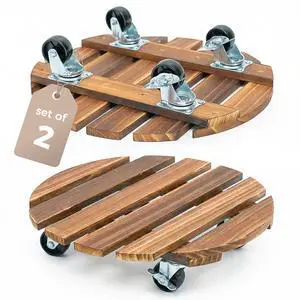 Plant Caddy 12 Inch Rolling Tray with Wheels 2 Pack | Heavy-duty planter dollies make large pots easy to move indoors or outdoors. Plant Caddy 12 Inch Rolling Tray with Wheels 2 Pack | Heavy-duty planter dollies make large pots easy to move indoors or outdoors.