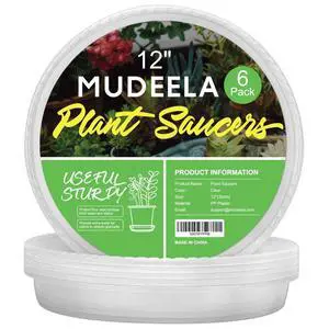 6-Pack Plastic Plant Saucers Tray for Indoor, 12 Inches, Clear | Durable, Thicker, Stronger, Deeper, Round Plant Dish Pant Plate to Catch Water for Flower and Plant Pot 6-Pack Plastic Plant Saucers Tray for Indoor, 12 Inches, Clear | Durable, Thicker, Stronger, Deeper, Round Plant Dish Pant Plate to Catch Water for Flower and Plant Pot