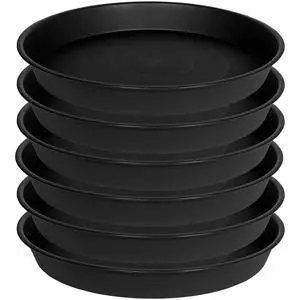 6 Pack 6 inch Plant Saucer Tray, 4 6 8 10 12 15 17 19 inch Plant Saucers, Heavy Duty Plastic Plant Saucers for Indoors, Bird Bath Bowls, Flower Plant Water Trays for pots Planter (6", Black) 6 Pack 6 inch Plant Saucer Tray, 4 6 8 10 12 15 17 19 inch Plant Saucers, Heavy Duty Plastic Plant Saucers for Indoors, Bird Bath Bowls, Flower Plant Water Trays for pots Planter (6", Black)