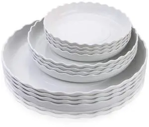 12 Pack Plastic White Round Wave Plant Saucer,Durable Heavy Duty Flower Plant Pot Drip Tray Container for Home Garden Indoor and Out Door Plant (6 Inch/8 Inch/10 Inch) 12 Pack Plastic White Round Wave Plant Saucer,Durable Heavy Duty Flower Plant Pot Drip Tray Container for Home Garden Indoor and Out Door Plant (6 Inch/8 Inch/10 Inch)