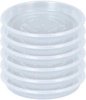 Plant Saucer 6 Pack of 12 inch, Clear Plastic Flower Plant Pot Saucer, Heavy Duty Plant Drip Trays Saucers for Indoor, Plant Water Tray for Planters Plant Saucer 6 Pack of 12 inch, Clear Plastic Flower Plant Pot Saucer, Heavy Duty Plant Drip Trays Saucers for Indoor, Plant Water Tray for Planters