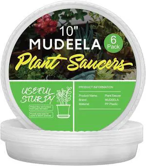 6-Pack Plastic Plant Saucers Tray for Indoor, 10 Inches, Clear | Durable, Thicker, Stronger, Deeper, Round Plant Dish Pant Plate to Catch Water for Flower and Plant Pot 6-Pack Plastic Plant Saucers Tray for Indoor, 10 Inches, Clear | Durable, Thicker, Stronger, Deeper, Round Plant Dish Pant Plate to Catch Water for Flower and Plant Pot