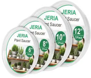 20 Pack Clear Plant Saucers6/8/10/12 Inch,Plastic Flower Pot Trays,Round Durable Plant Drip Trays for Indoor and Outdoor 20 Pack Clear Plant Saucers6/8/10/12 Inch,Plastic Flower Pot Trays,Round Durable Plant Drip Trays for Indoor and Outdoor