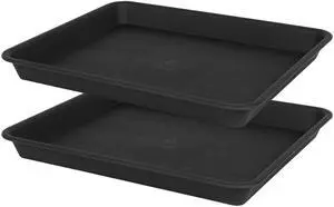 Plant Saucer Growing Tray, Seed Starter Tray Rectangular, Heavy Sturdy Plastic Plant Drainage Saucers, Plant Drip Trays for Pots, Seed Starter Growing Trays (11 x 9 inch, 2 Pack) Plant Saucer Growing Tray, Seed Starter Tray Rectangular, Heavy Sturdy Plastic Plant Drainage Saucers, Plant Drip Trays for Pots, Seed Starter Growing Trays (11 x 9 inch, 2 Pack)