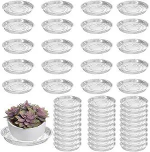 50 Packs 4" Small Clear Plant Saucers for Indoor Outdoor Use Heavy Duty Plastic Plant Trays for Planter Bulk Flower Pot Drip Trays to Catch Water, 4 to 20 Inch, Round Transparent 50 Packs 4" Small Clear Plant Saucers for Indoor Outdoor Use Heavy Duty Plastic Plant Trays for Planter Bulk Flower Pot Drip Trays to Catch Water, 4 to 20 Inch, Round Transparent