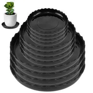 12 Packs Wave Plant Saucer - Plastic Flower Pot Drip Trays/Durable Heavy Duty Black Plant Tray for Indoor and Out Door Plant(6/8/10 inch) 12 Packs Wave Plant Saucer - Plastic Flower Pot Drip Trays/Durable Heavy Duty Black Plant Tray for Indoor and Out Door Plant(6/8/10 inch)