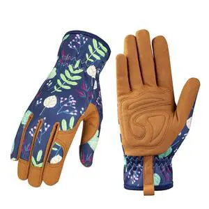 Leather Gardening Gloves for Women - Working Gloves for Weeding, Digging, Planting, Raking and Pruning (B-Blue) Medium | Breathable Garden Gloves with a Padded Palm Leather Gardening Gloves for Women - Working Gloves for Weeding, Digging, Planting, Raking and Pruning (B-Blue) Medium | Breathable Garden Gloves with a Padded Palm