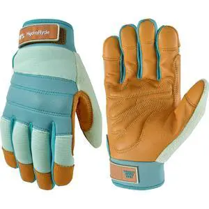 Women's HydraHyde Cowhide Hybrid Work Gloves, Blue, Medium Women's HydraHyde Cowhide Hybrid Work Gloves, Blue, Medium
